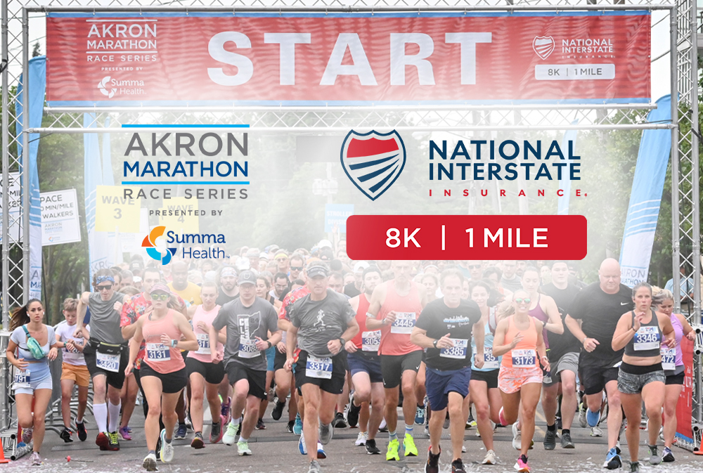 Akron Marathon National Interstate 8K and 1 mile race