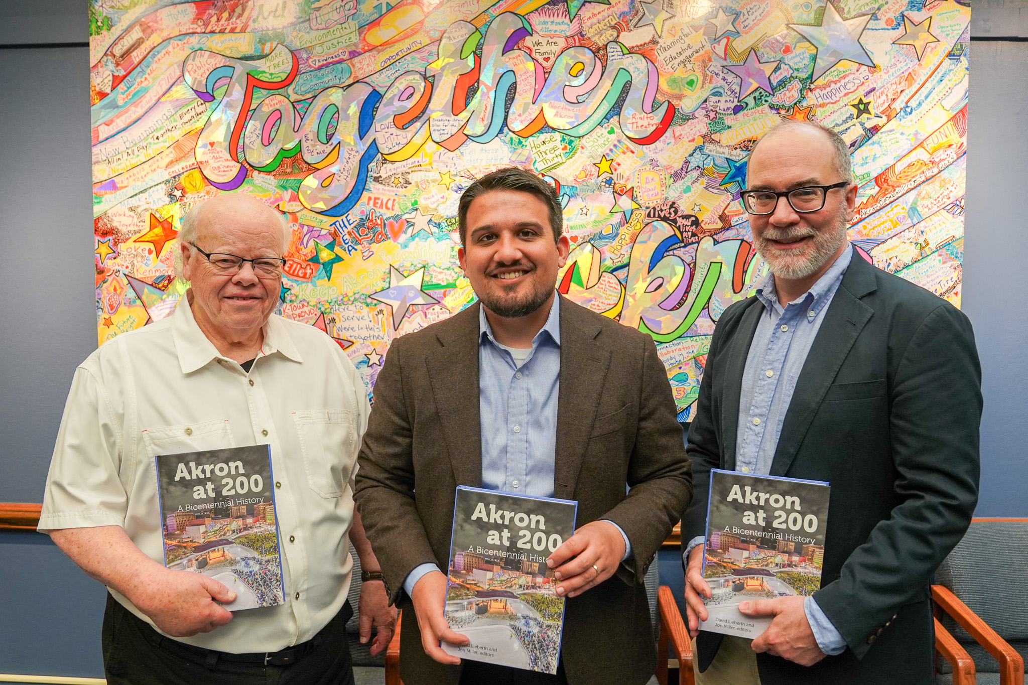 Dave Lieberth, Mayor Shamas Malik, and Jon Miller